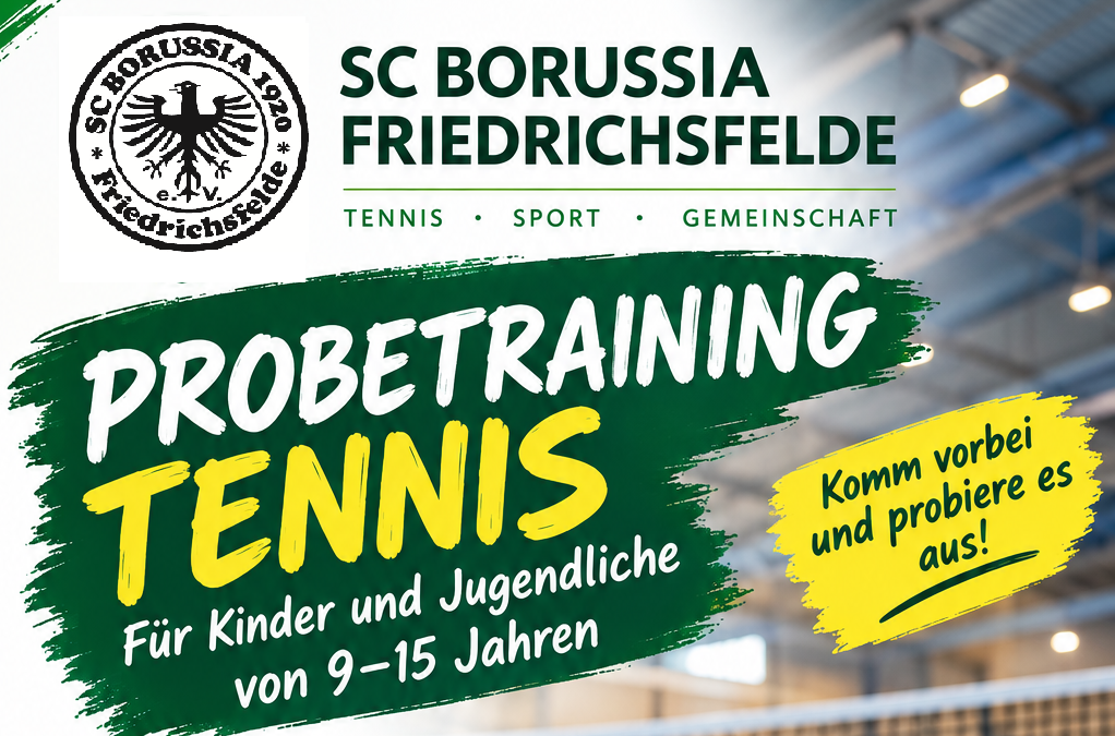 Probetraining Tennis für die Wintersaison